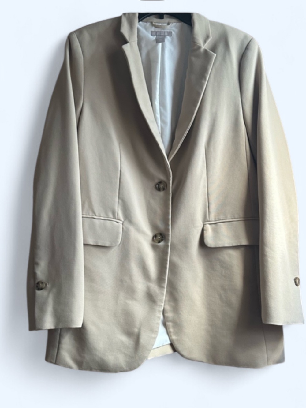 H&M Womenβs Beige Oversized Blazer
